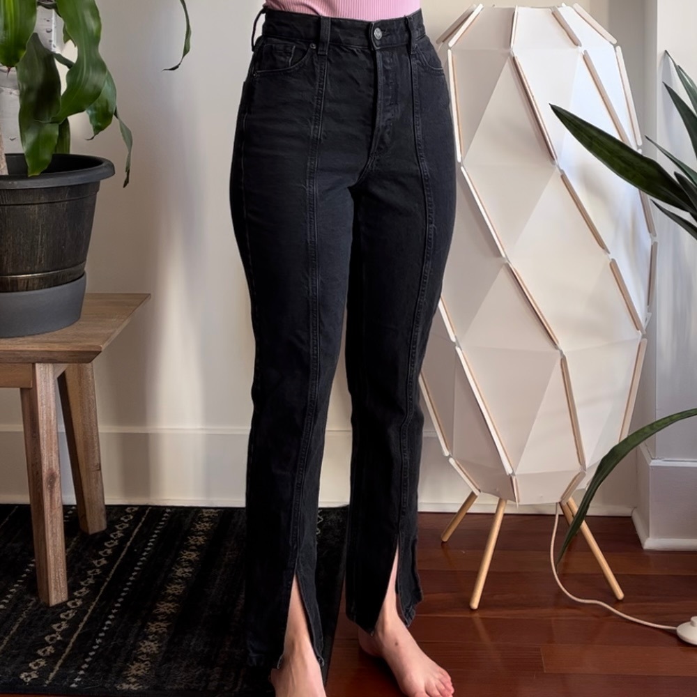 Dynamite Rosie Black Jeans with front seam and slits - 25